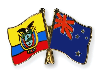 Fahnen Pins Ecuador Neuseeland