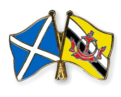 Fahnen Pins Schottland Brunei-Darussalam
