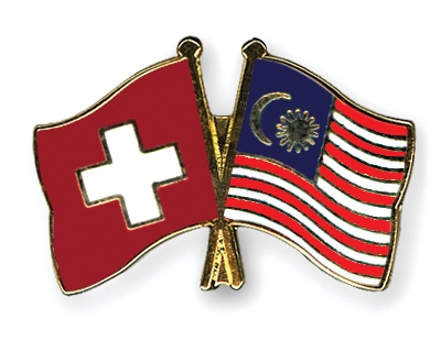 Fahnen Pins Schweiz Malaysia