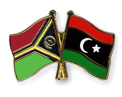 Fahnen Pins Vanuatu Libyen