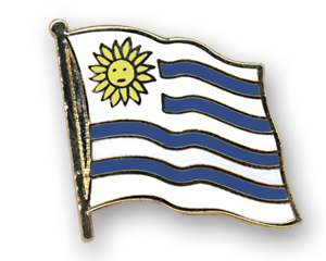 Fahnen-Pins (geschwungen): Uruguay