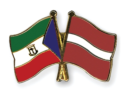 Fahnen Pins quatorialguinea Lettland