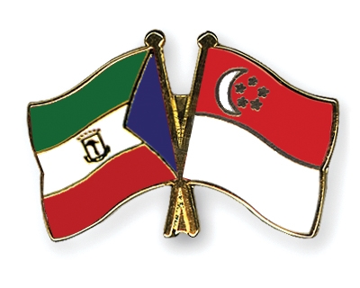 Fahnen Pins quatorialguinea Singapur