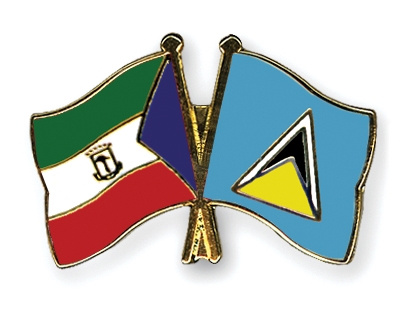 Fahnen Pins quatorialguinea St-Lucia