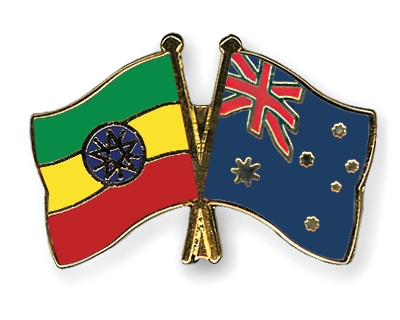 Fahnen Pins thiopien Australien