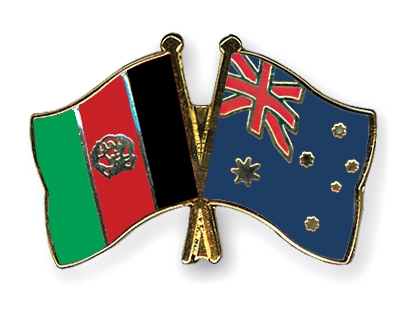 Fahnen Pins Afghanistan Australien