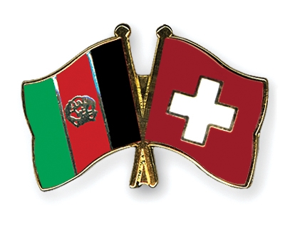 Fahnen Pins Afghanistan Schweiz