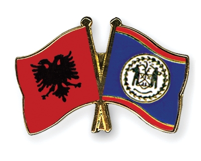 Fahnen Pins Albanien Belize