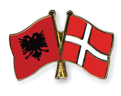 Fahnen Pins Albanien Dnemark