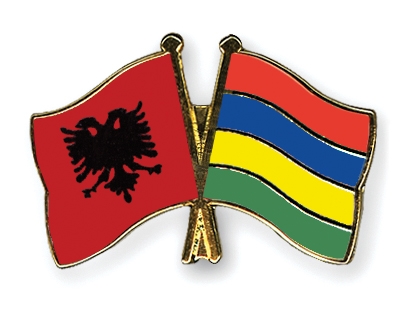 Fahnen Pins Albanien Mauritius