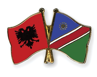 Fahnen Pins Albanien Namibia