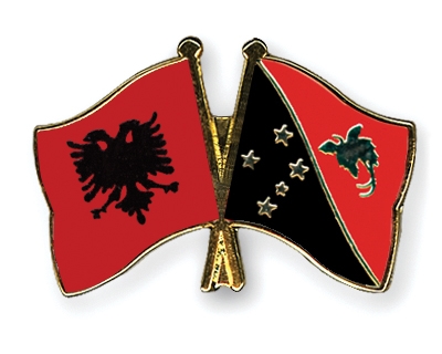 Fahnen Pins Albanien Papua-Neuguinea