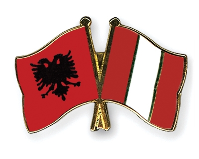 Fahnen Pins Albanien Peru