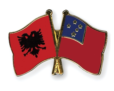 Fahnen Pins Albanien Samoa