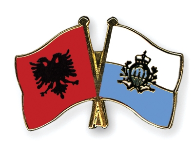 Fahnen Pins Albanien San-Marino
