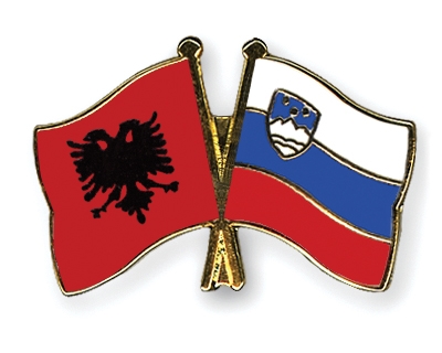 Fahnen Pins Albanien Slowenien