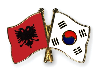 Fahnen Pins Albanien Sdkorea