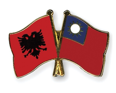 Fahnen Pins Albanien Taiwan