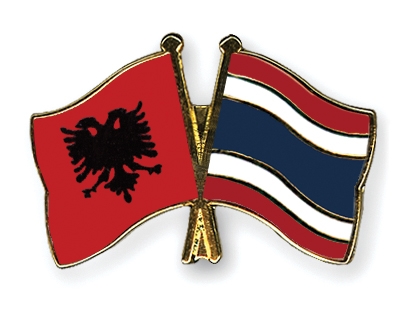 Fahnen Pins Albanien Thailand