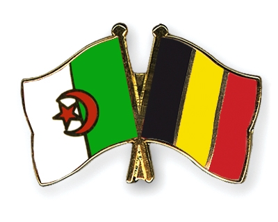 Fahnen Pins Algerien Belgien