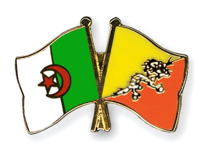 Fahnen Pins Algerien Bhutan