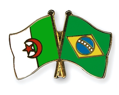 Fahnen Pins Algerien Brasilien