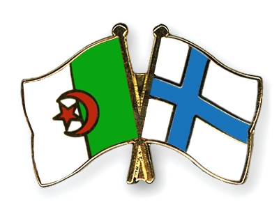 Fahnen Pins Algerien Finnland