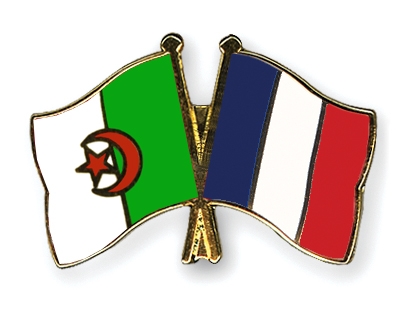 Fahnen Pins Algerien Frankreich