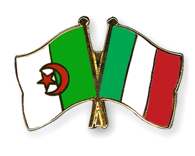 Fahnen Pins Algerien Italien