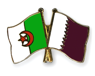 Fahnen Pins Algerien Katar