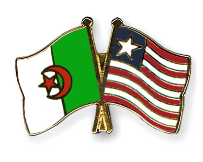 Fahnen Pins Algerien Liberia