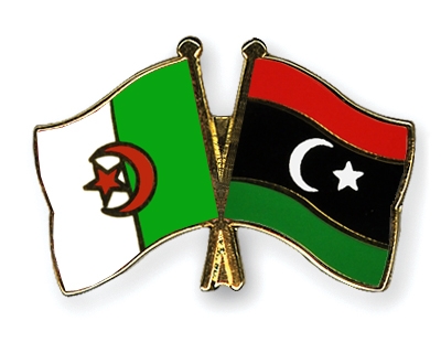 Fahnen Pins Algerien Libyen
