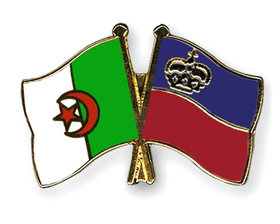 Fahnen Pins Algerien Liechtenstein