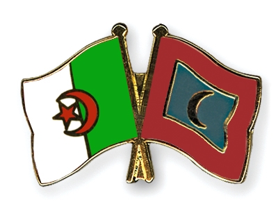 Fahnen Pins Algerien Malediven