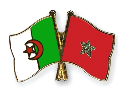 Fahnen Pins Algerien Marokko