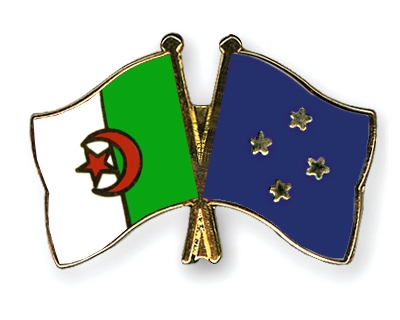 Fahnen Pins Algerien Mikronesien