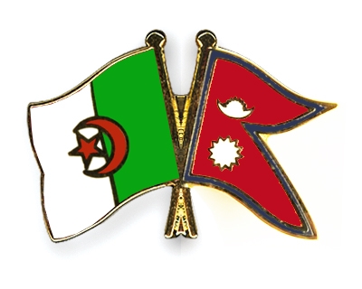 Fahnen Pins Algerien Nepal