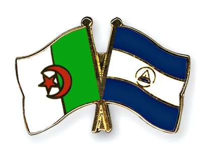Fahnen Pins Algerien Nicaragua