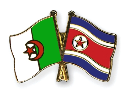 Fahnen Pins Algerien Nordkorea