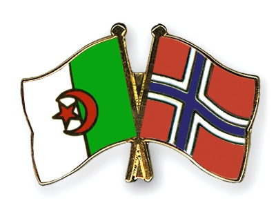 Fahnen Pins Algerien Norwegen