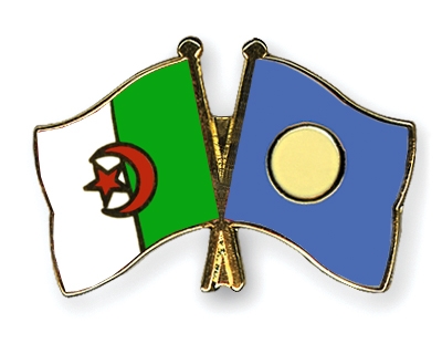 Fahnen Pins Algerien Palau