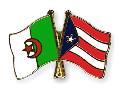 Fahnen Pins Algerien Puerto-Rico