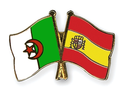 Fahnen Pins Algerien Spanien