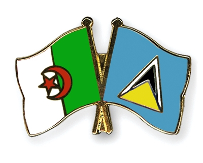 Fahnen Pins Algerien St-Lucia