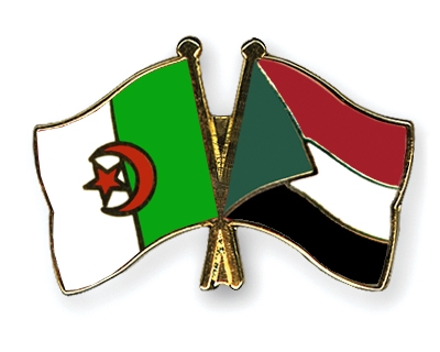 Fahnen Pins Algerien Sudan
