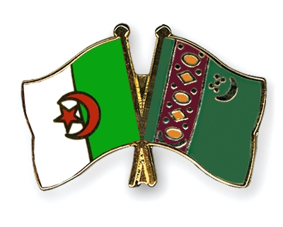 Fahnen Pins Algerien Turkmenistan