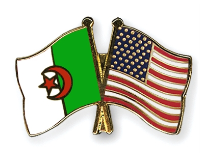 Fahnen Pins Algerien USA