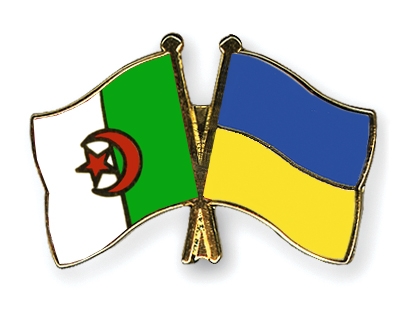 Fahnen Pins Algerien Ukraine