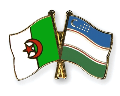 Fahnen Pins Algerien Usbekistan