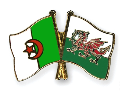Fahnen Pins Algerien Wales